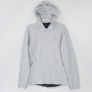 Lululemon Sweater Mens Large Gray At Ease Hoodie Pullover Textured Knit Athletic